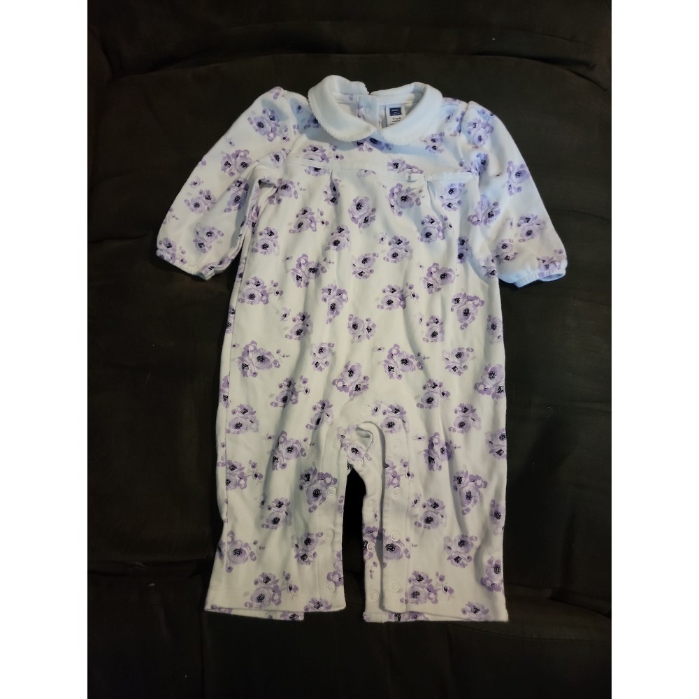 Janie and jack lilac garden layette floral sleeper one piece size 3 6 months